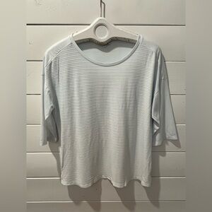 TOM TAILOR Light Blue Textured T-Shirt – Size XL